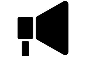 Megaphone symbol. Bullhorn symbol. Loudspeaker in black. vector
