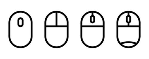 Computer mouse. Outline computer mouse icons set. Cursor symbol. Transparent icons vector