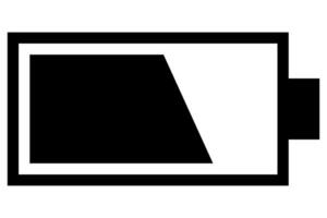 Phone battery. Mobile battery in black. Power symbol. Accumulator level. vector