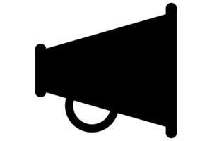 Megaphone symbol. Bullhorn symbol. Loudspeaker in black. vector