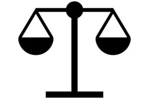 Balance symbol. Scale sign. Equality sign. vector