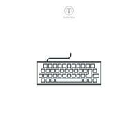 teclado icono símbolo vector ilustración aislado en blanco antecedentes