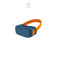 vr auriculares icono símbolo vector ilustración aislado en blanco antecedentes