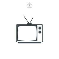 Television icon symbol vector illustration isolated on white background