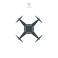 Drone icon symbol vector illustration isolated on white background