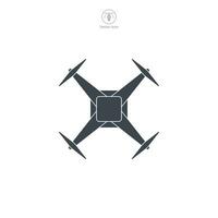 Drone icon symbol vector illustration isolated on white background