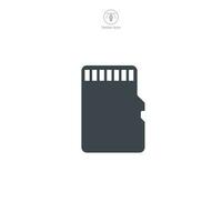 memoria tarjeta icono símbolo vector ilustración aislado en blanco antecedentes