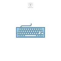 teclado icono símbolo vector ilustración aislado en blanco antecedentes