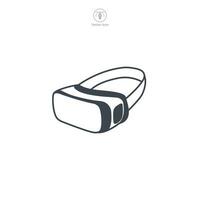 vr auriculares icono símbolo vector ilustración aislado en blanco antecedentes