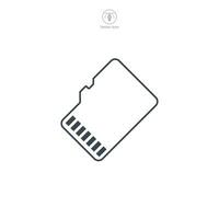 memoria tarjeta icono símbolo vector ilustración aislado en blanco antecedentes