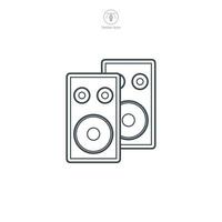 altavoz icono símbolo vector ilustración aislado en blanco antecedentes