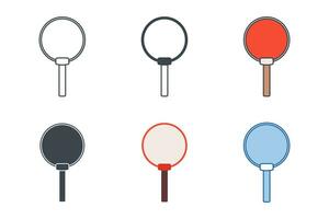 Auction Paddle icon collection with different styles. Bid paddle icon symbol vector illustration isolated on white background