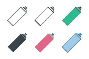 Spray Can icon collection with different styles. Spray paint icon symbol vector illustration isolated on white background