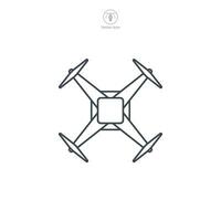 Drone icon symbol vector illustration isolated on white background