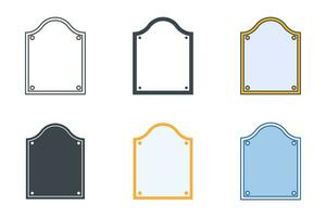 Frame icon collection with different styles. Frame icon symbol vector illustration isolated on white background