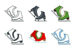 Ice Skates icon collection with different styles. ice skating icon symbol vector illustration isolated on white background