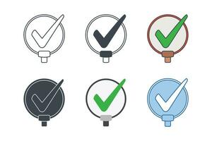 Check Mark icon collection with different styles. Check Mark icon symbol vector illustration isolated on white background