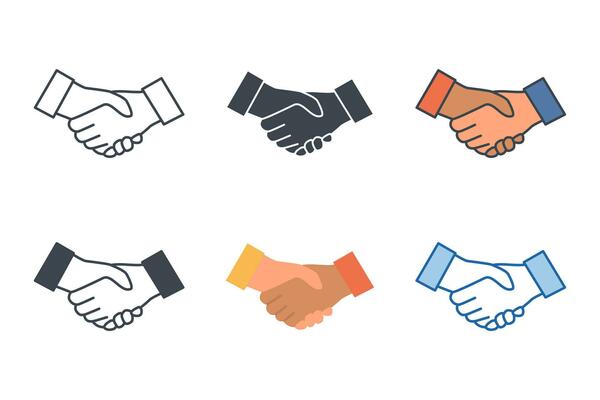 Handshake vector icon. 6693241 Vector Art at Vecteezy