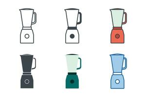 Blender icon collection with different styles. Blender, juicer icon symbol vector illustration isolated on white background