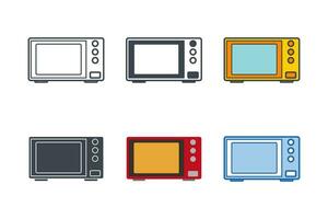 Oven Microwave icon collection with different styles. microwave oven icon symbol vector illustration isolated on white background