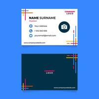 Abstract Geometric Name Card Design for business or Company vector