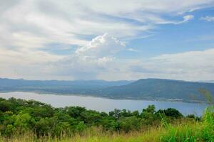 Reservoir in the rainy season photo