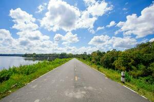 Reservoir in the rainy season photo