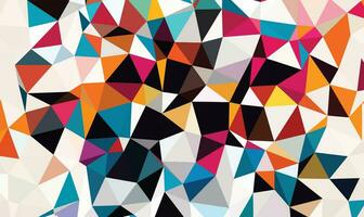 Abstract background with low poly design vector