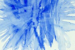 Abstract watercolor background. Blue watercolor stain. photo