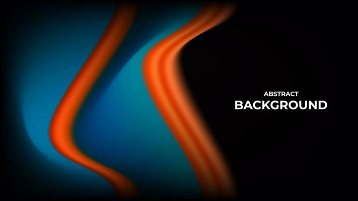 ABSTRACT DARK BACKGROUND WITH GRADIENT BLUE ORANGE SMOOTH LIQUID COLOR DESIGN VECTOR TEMPLATE GOOD FOR MODERN WEBSITE, WALLPAPER, COVER DESIGN