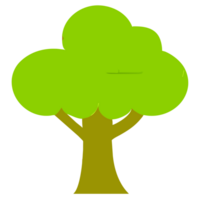 A cartoon tree with a large png