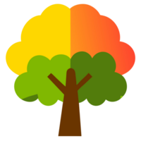 A cartoon tree with a large png