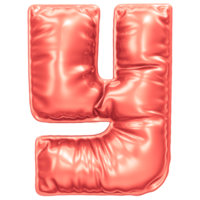 een rood brief y in een 3d geven png