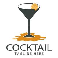 Vector Simple Logo Cocktail