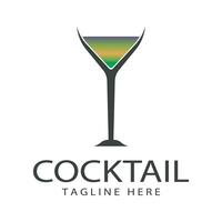 Vector Simple Logo Cocktail