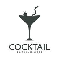 Vector Simple Logo Cocktail