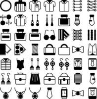 vector de Moda icono conjunto sólido. Perfecto para usuario interfaz, nuevo solicitud.