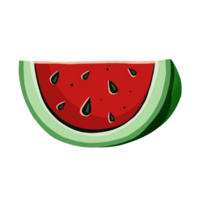 vattenmelon dela med sig, bit, hand ritade, med transparent bakgrund, png