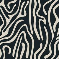 Abstract, wavy line pattern in a crisp monochrome palette, creating a minimalistic yet organic art for background use vector