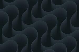 Dark abstract pattern with smooth curves and soft waves, creating a dynamic and voluminous twist on a gradient background vector