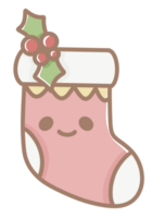 kawaii pastel media Navidad elemento mano dibujado ilustración png