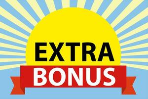 Extra bonus. Banner extra bonus. Sale and promotion design element with free prize. photo