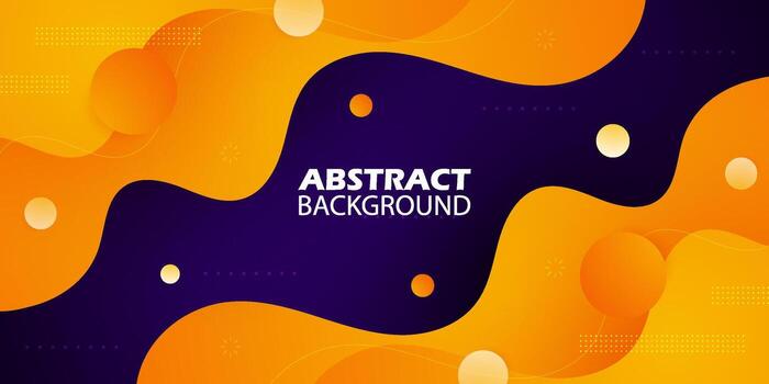 oscuro púrpura y naranja geométrico negocio bandera diseño. creativo bandera diseño con ola formas y líneas para modelo. sencillo horizontal bandera. eps10 vector