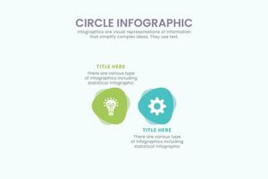 mínimo negocio circulo infografía diseño modelo para ciclismo diagrama. presentación y redondo cuadro. negocio concepto con 2 etapas moderno plano vector ilustración para datos visualización.