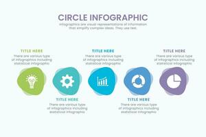 mínimo negocio circulo infografía diseño modelo para ciclismo diagrama. presentación y redondo cuadro. negocio concepto con 5 5 etapas moderno plano vector ilustración para datos visualización.