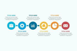 Presentation Business Circle Infographic Template With 6 Step Elements Vector Illustration