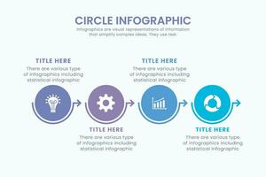 mínimo negocio circulo infografía diseño modelo para ciclismo diagrama. presentación y redondo cuadro. negocio concepto con 4 4 etapas moderno plano vector ilustración para datos visualización.