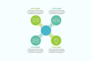 Presentation Business Circle Infographic Template With 4 Step Elements Vector Illustration