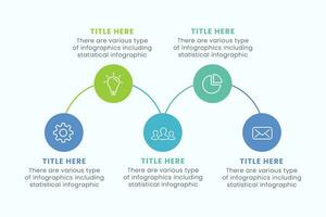 Presentation Business Circle Infographic Template With 5 Step Elements Vector Illustration