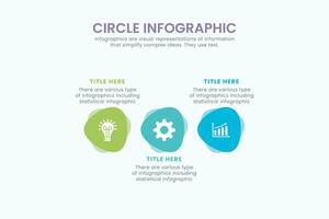 Minimal business circle infographic design template for cycling diagram. presentation and round chart. Business concept with 3 stages. Modern flat vector illustration for data visualization.